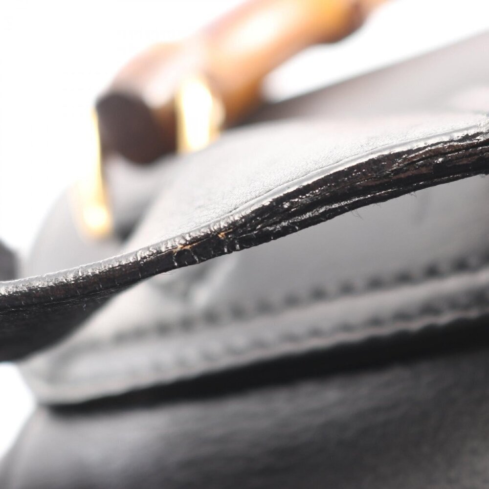 Gucci Bamboo Backpack Leather Black - Picture 8 of 9